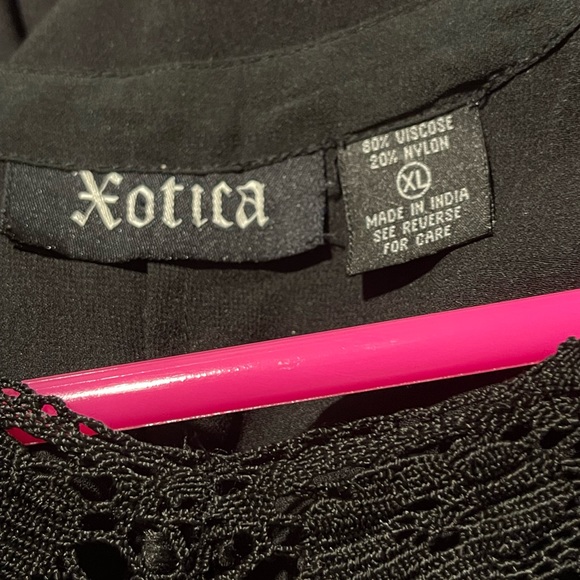 Crochet top maxi dress vtg sleeveless Rayon blend India - Picture 6 of 12